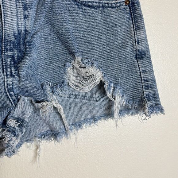 Pacsun high rise festival cutoff distressed denim shorts size 28 - Picture 4 of 9